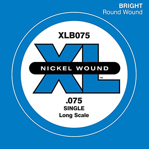 Corda singola d'Addario XLB075 per basso, Nickel