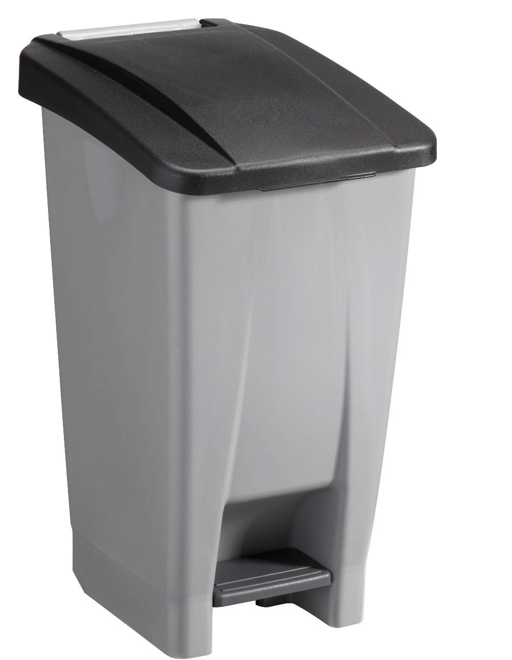 Sunware Basic Poubelle 60 l – 49 x 38 x 70 cm – avec Roues, pédales/poignée – Gris/Noir