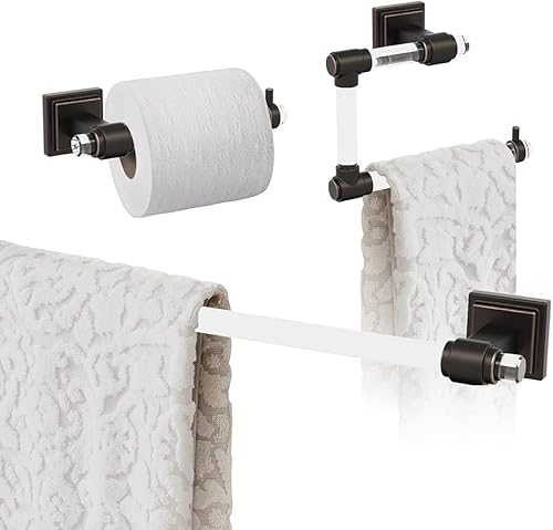 Vista 85 de Amerock BH36062CG10 - Toallero de mano Glacio de 5-7/16 pulgadas de longitud para pared de baño y cocina pequeña, accesorios de baño Transparente