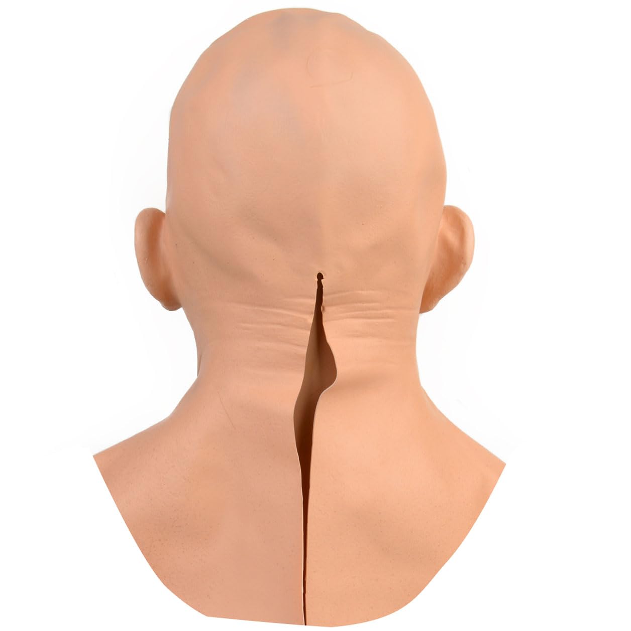 HOTTERCOS Realistische Maske für den alten Mann, Glatze, Humen, Gesichtsmasken, Falten, Vollkopfmaske, Halloween-Maske, Kostümrequisiten