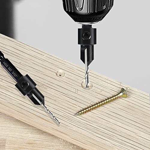 DKIBBITH 7-Piece Countersink Drill Bit Set
