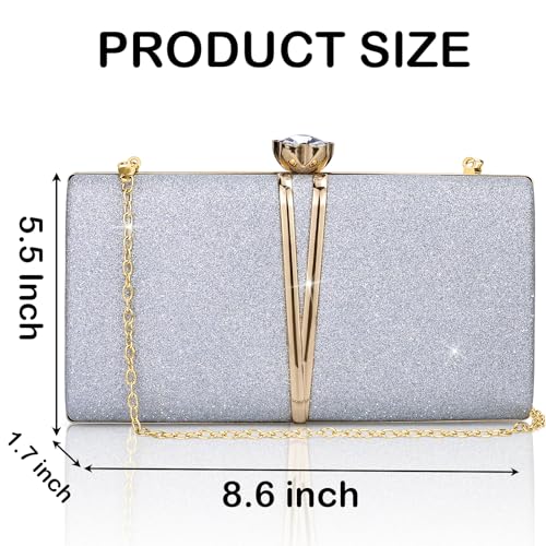 Image of Farcauo Evening Bag Small Clutch Purses Leopard Purse Formal Wedding Handbag for Women Fashion Crossbody Bags With Chain