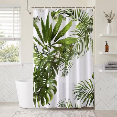 Rideau de douche 180x220cm feuille en polyester imperméable lavable ZO-911