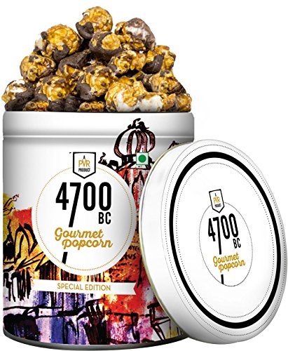 Image of 4700BC Gourmet Popcorn, Mocha Walnut Chocolate, Tin, 125g /135g & 4700BC Gourmet Popcorn: Tiramisu Chocolate Tin, 135g