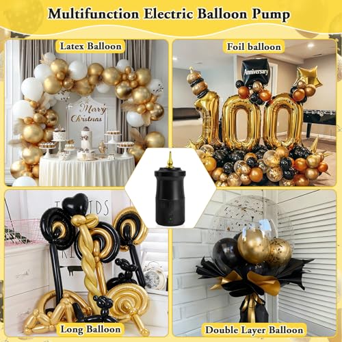 Image of IDAODAN Electric Balloon Pump, Portable Electric Balloon Blower Machine Inflator Air Pump for Party Decorations