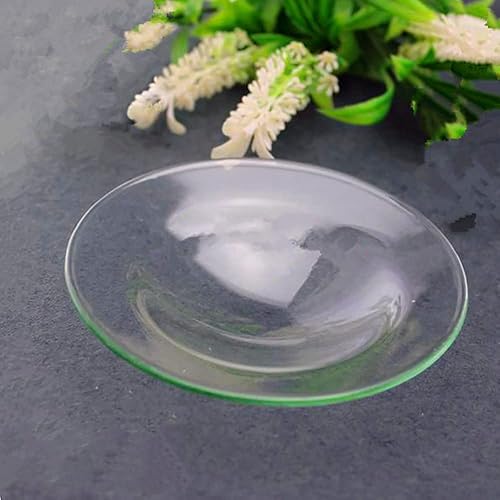 Miniatura 5 de DGQ Calentador de aceite de repuesto de 4.5 pulgadas, paquete de 2 calentadores de cera para platos, plato redondo de vidrio, bandeja de cera para