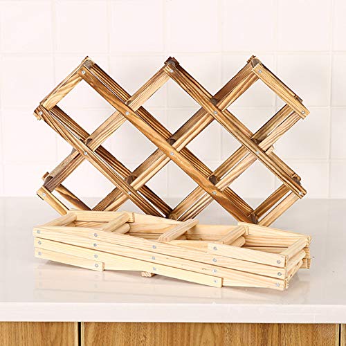 Soporte de vino apilable de madera para 10 botellas miniatura 4
