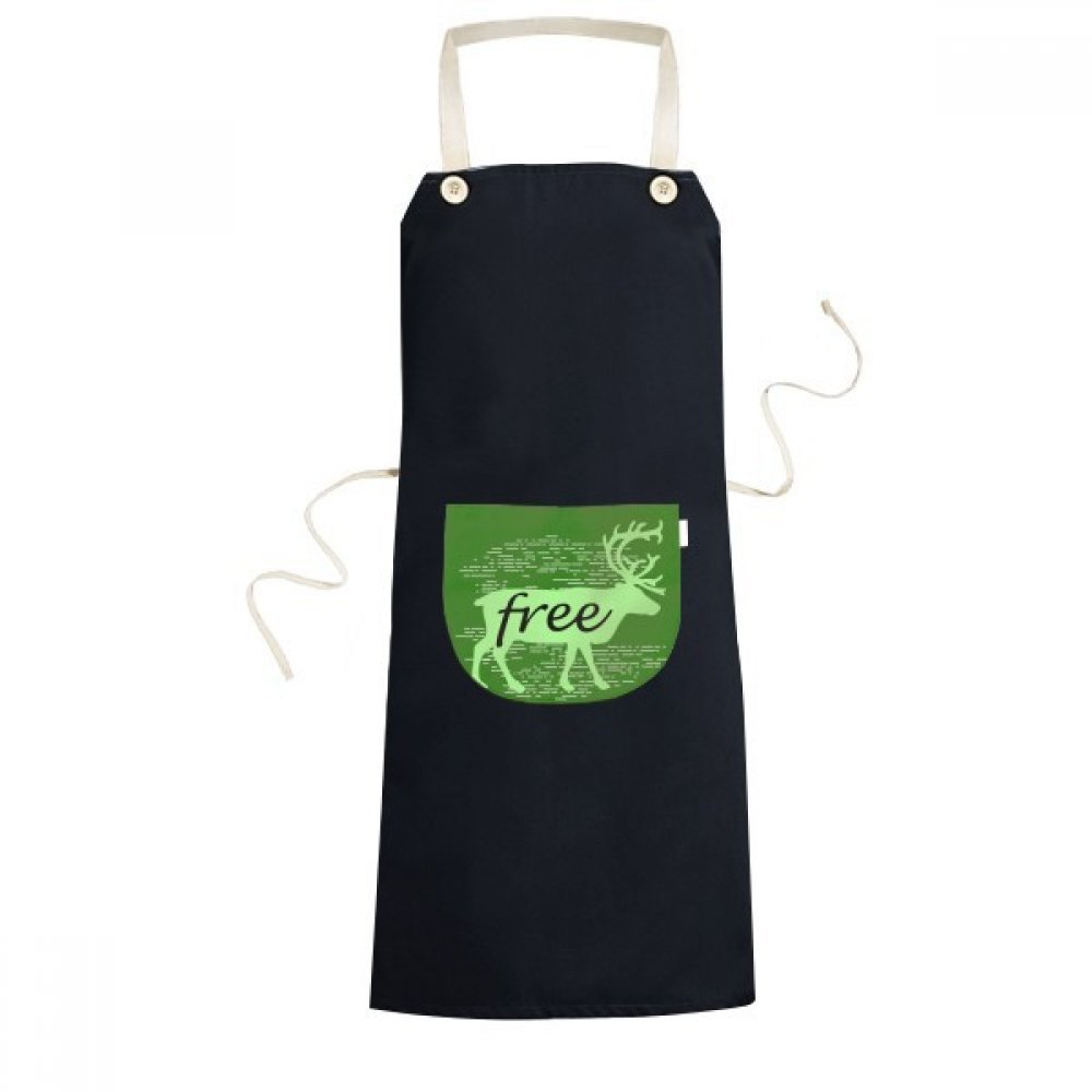Tablier cuisine silhouette cerf noir idéal pour barbecue et repas nature