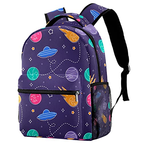 Sac à dos d'école pour homme et femme à motif feuilles d'été multicolore