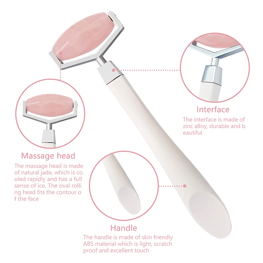 Jade Ice Roller for Face, Eyes, Face Roller Massager for Puffiness Relief Pain and Minor Injury Tighten Pores Whiten Skin Beauty Products (white) : Beauty & Personal Care