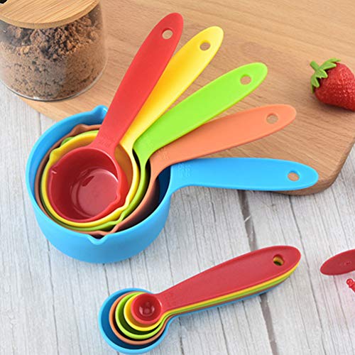HEMOTON 10Pcs Empilháveis de Plástico Colher de Medição Colher de Café Colher Colher De Sopa de Mini
