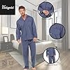 INSIGNIA Mens Woven Pyjamas Traditional with Logo Pocket (UK, Alpha, 3XL, Regular, Regular, Grey) #1