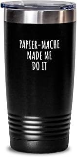 Funny Papier-mache Tumbler Made Me Do It Gift Idea For Hobby Lover Present Quote Fan Gag Fanatic Joke Insulated Cup With Lid Black 20 Oz