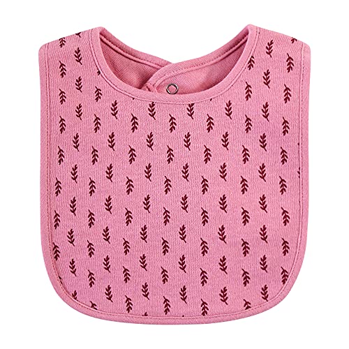 Image of Hudson Baby Unisex Baby Cotton Bibs, Pumpkin Spice, One Size