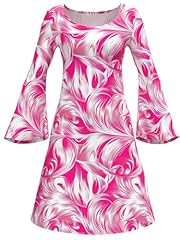 Pink White Feather Swirl