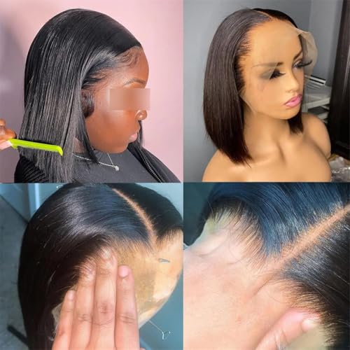 Perruque Bob Courte Bouclée cheveux humains water wave 8 pouces - 5
