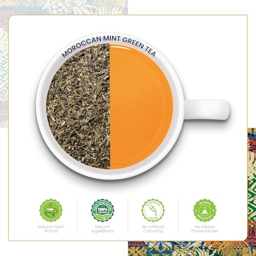 Image of Dabri Moroccan Mint Green Tea 200gm Combo(Pack of 2 x 100gm Each Pouch)|Premium Loose Leaves with Natural Taste|Rich in Antioxidants|Supports Weight Management & Helps Maintain Healthy Blood Pressure