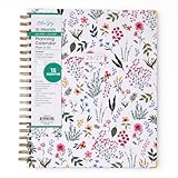Blue Sky 15 Month 2026-2027 Weekly and Monthly Academic Year Planner Calendar, April 2026 - June 2027, 8.5" x 11", Hard Cover, Wirebound, Laminated Tabs, Storage Pocket, Includes Snap-in Ruler w/Sticky Notes & Sticker Sheet, Londonberry White