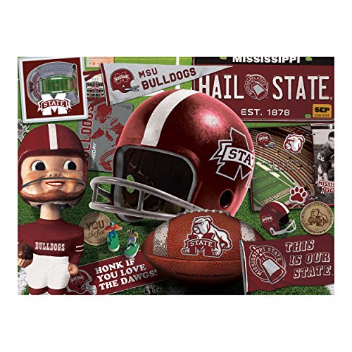 Image of NCAA Mississippi State Bulldogs Retro Series Puzzle, Team Colors, Large