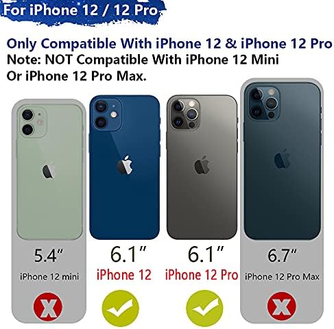 Sitong Battery Case for iPhone 12 & iPhone 12 Pro, 5000mAh Rechargeable Extended Battery Charging Charger Case, Add 100% Extra Juice, Support Wire Headphones (6.1 inch) Black