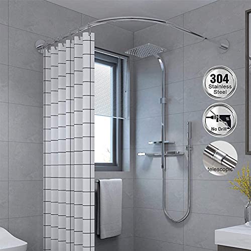 Tringle à rideau de douche incurvée pour optimiser l'espace baignoire