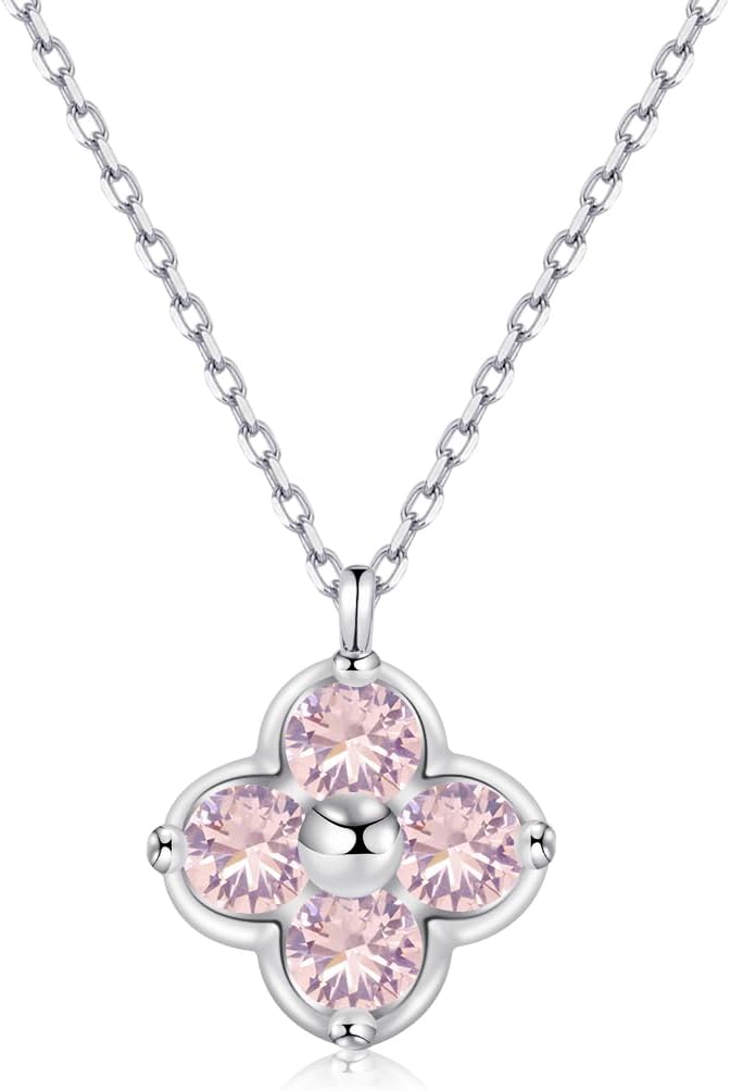 Vrouw ketting klavertje vier hart hanger zilver 925 damessieraden originele vrouw cadeau-ideeën voor haar, vrouw cadeau Moederdag Verjaardag Jubileum Kerstcadeau Idee Valentijnsdag (rose gold Vrouw ketting klavertje vier hart hanger zilver 925 damessieraden originele vrouw cadeau-ideeën voor haar, vrouw cadeau Moederdag Verjaardag Jubileum Kerstcadeau Idee Valentijnsdag (rose gold