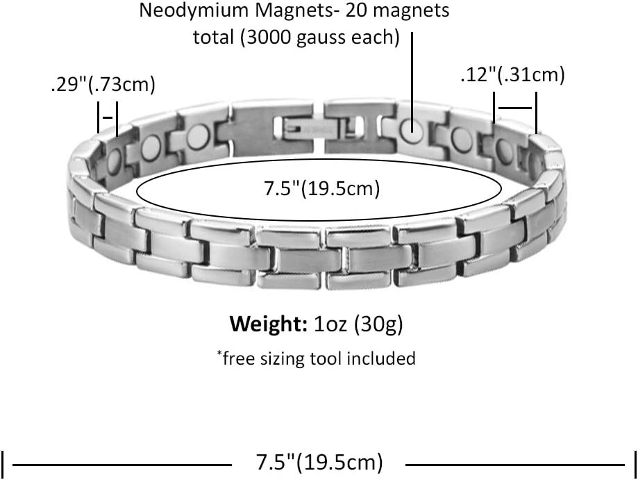 Willis Judd Womens Magnetic Bracelet Size Adjusting Tool Included