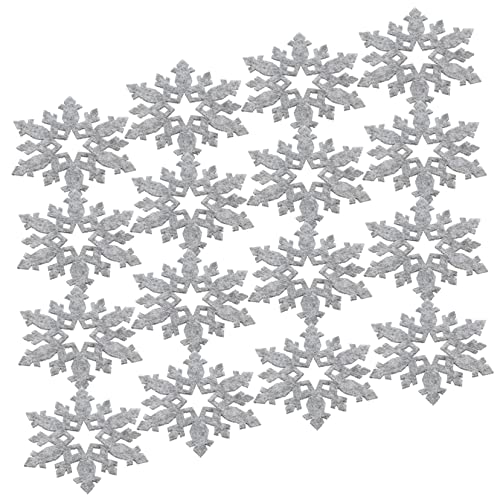 HEALEEP 12pièces Dessous Noël Forme De Flocon De Set Ssous De pour Décoration De Table Et Intérieur