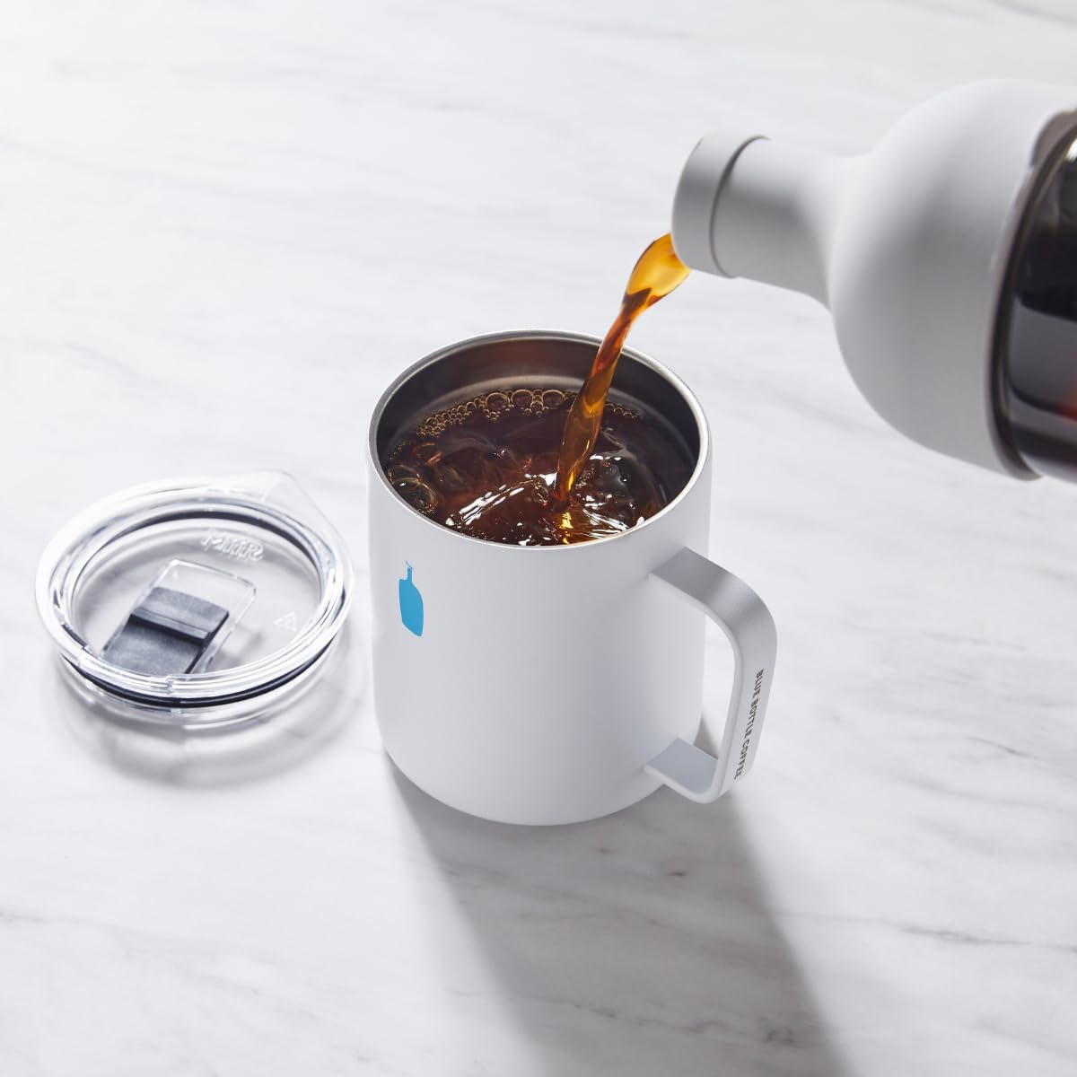 KYNE ×ブルーボトルコーヒーホワイトトラベルマグ12oz Amazon.co.jp: ブルーボトルコーヒー ホワイト トラベルマグ（12oz