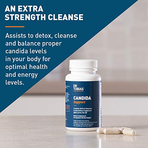 Dr Tobias Candida Support - Extra Strength Candida Cleanse - with Herbs & Enzymes