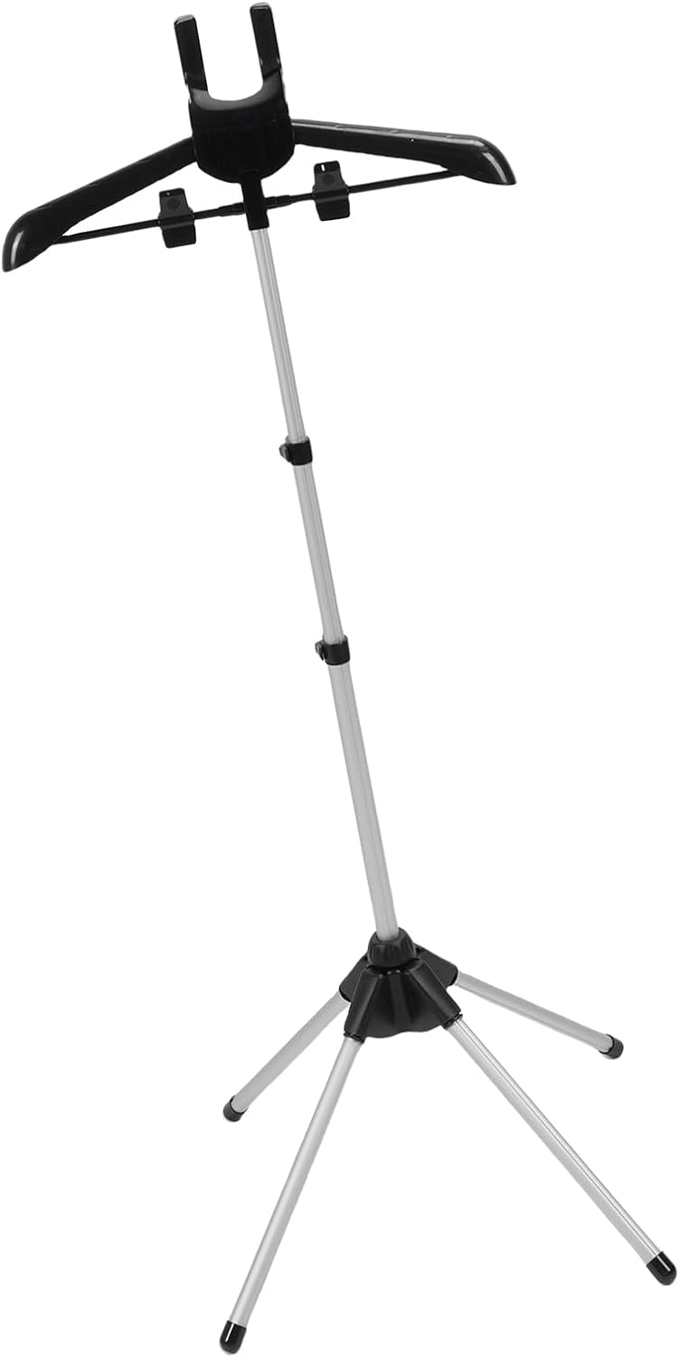 Focket Garment Steamer Stand, Foldable Height Adjustable with Clothes Drying Rack for Travel Ironing Machine Accessories Bracket (Red)
