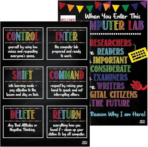 Image of Computer Science Poster 11x17 - STEM Technology Education Chart for Classroom, Coding & Programming Wall Art, Teacher Supplies, Study Guide