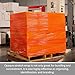 PSBM 4 Rolls Dark Orange 18 Inch x 1500 Feet 80 Gauge Stretch Film/Wrap, Heavy Duty Industrial Strength Shrink/Plastic Wrap for Moving, Packing, Shipping, Pallet Wrapping & Storage