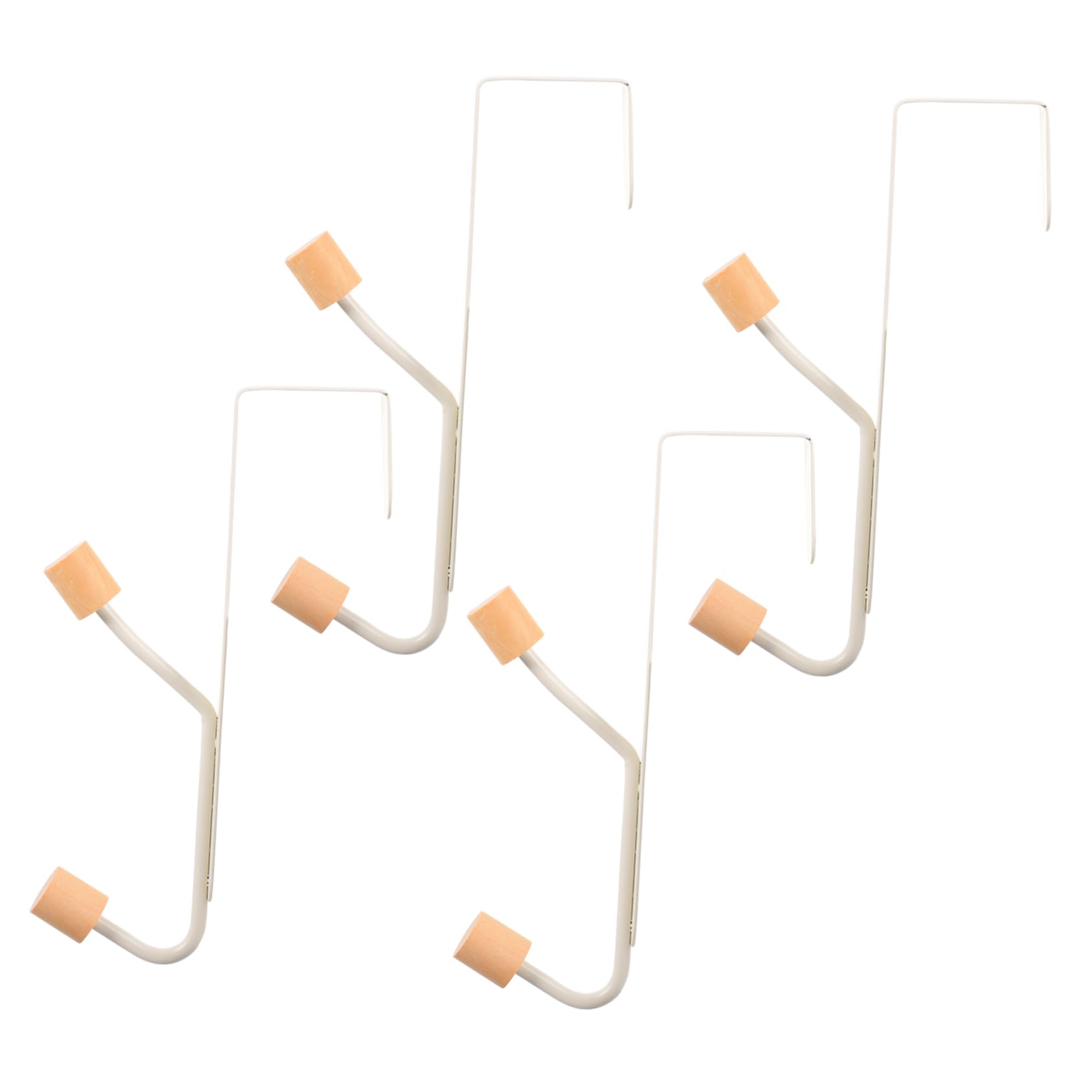 Amosfun 2 Series Ganchos Para Puerta Doble Al Colgador Multifunción Para Bolsas Y Sombreros Organizador De Almacenamiento Sin Perforación Para Baño Cocina Y Dormitorio 4 Piezas X 2
