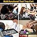 Rolling Tool Tray Cart, Mobile Work Table Tool Tray with 2 Tool Holder Metal Tattoo Tray Height Adjustable, Tool Table Rolling Utility Cart, Tray Cart Tool Storage for Salon Garage Bike Work Shop