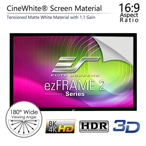 Image of Elite Screens ezFrame 2 Series, 106-inch Diagonal 16:9, Fixed Frame Home Theater Projection Screen, Model: R106WH2