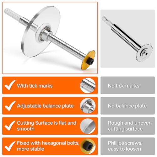 Image of Inside Pipe Cutter for PVC Pipe, Cutter Tool Set with Scale Adjustable Depth Gauge, 5PCS Saw Blades and Hex Shank, Internal Plastic ABS Pipe Cutter Set