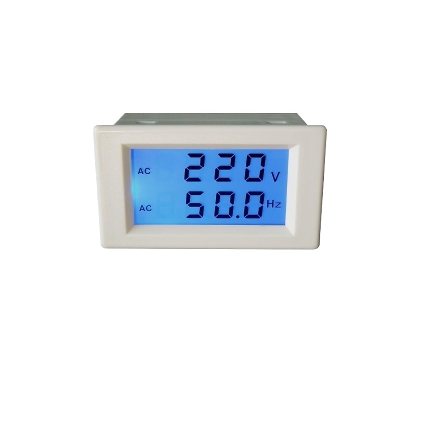 AC 80-300V 45-65HZ Frequency Counter LCD Display Voltage Frequency Meter Digital Voltmeter Hertz HZ Meter 150-500V(White Cover,AC150-500V 45-65Hz)