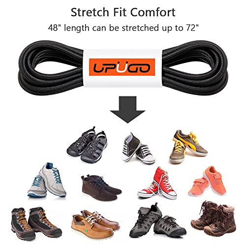Upugo SL-LL-ER-PC-BK Elastic Shoe Laces, No Tie Shoe Laces Tieless thumb #2