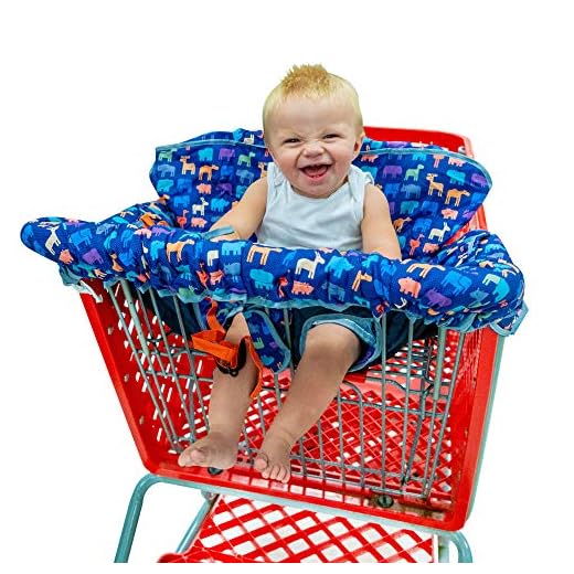Busy Bambino 2-in-1 Shopping Cart Cover | High Chair Cover for Baby | Now in a Beautiful Animal Print!