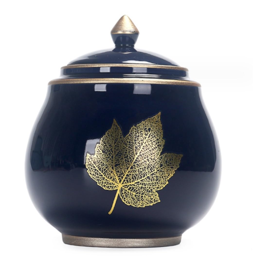 Ginger Jar Decorative Ginger Jars Ancient Chinese Porcelain Ceramic Temple Jar With Sealed Lids Home Kitchen Dining Decorative Storage(A)