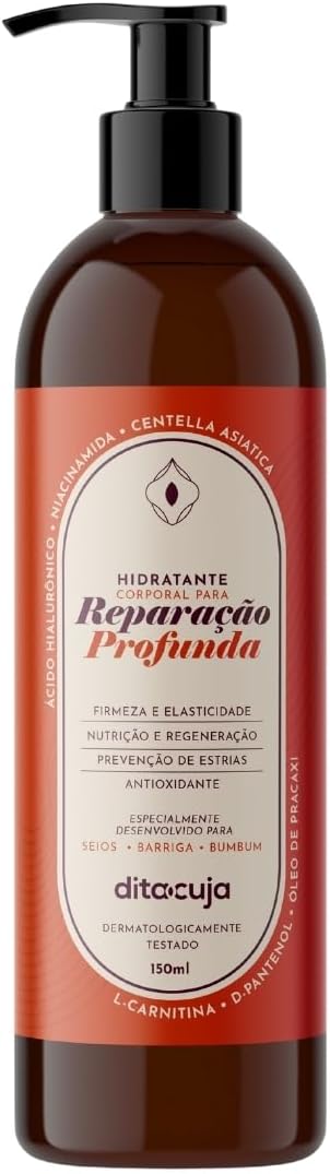 Dita Cuja Hidratante Corporal Reparação Profunda, 150ml, Fórmula com Ácido Hialurônico e Centella Asiática para Seios, Barriga e Bumbum
