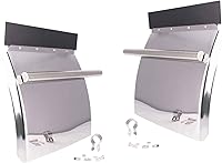 Vista 1 de Guardabarros de cuarto para semircamión, 24 x 24 pulgadas con brazo de tubo redondo y todos los accesorios incluidos, guardabarros derecho e