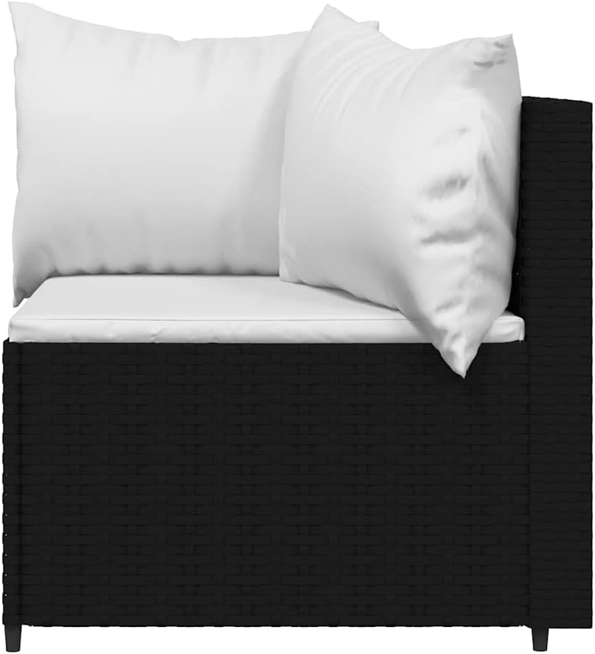 Patio Lounge Set Black, White, Outdoor Sofas, 319743