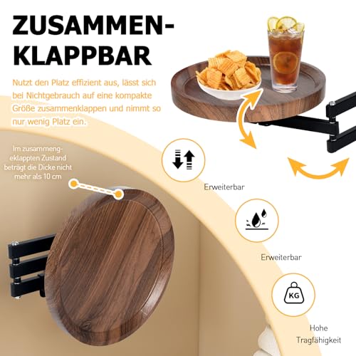 Table murale pliable peu encombrante et modulable pour salon