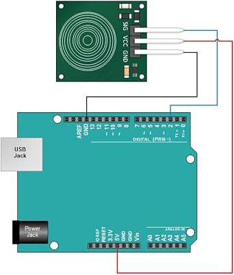 6個 TTP223B デジタル静電容量式タッチセンサースイッチモジュール DC 2~5.5V Arduino Raspberry Pi DIY用