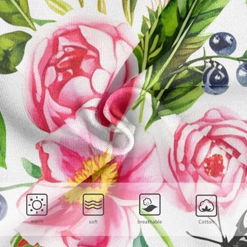 Spring Floral Pink Peonies Panties Little Girl Girls Underwear Toddler Cotton Fun Print Underpants Briefs 2t3