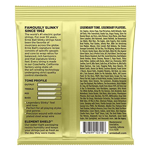 Ernie Ball Beefy Slinky Nickel Wound Bass Guitar Strings, 65-130 Gauge (P02840) & Mammoth Slinky Nickel Wound Electric Guitar Strings - 12-62 Gauge #TOP5