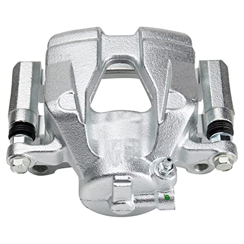 Image of TRQ Front Driver and Passenger Side Brake Caliper Set Caliper Brackets Hardware Compatible with 15-18 Jeep Renegade 16-18 Fiat 500X
