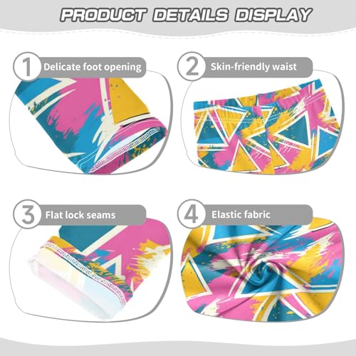 Vdsrup Girls Leggings Triangles Colorful Kids Length Leggings Pants Toddler Athletic Soft Tights Trousers 4T3